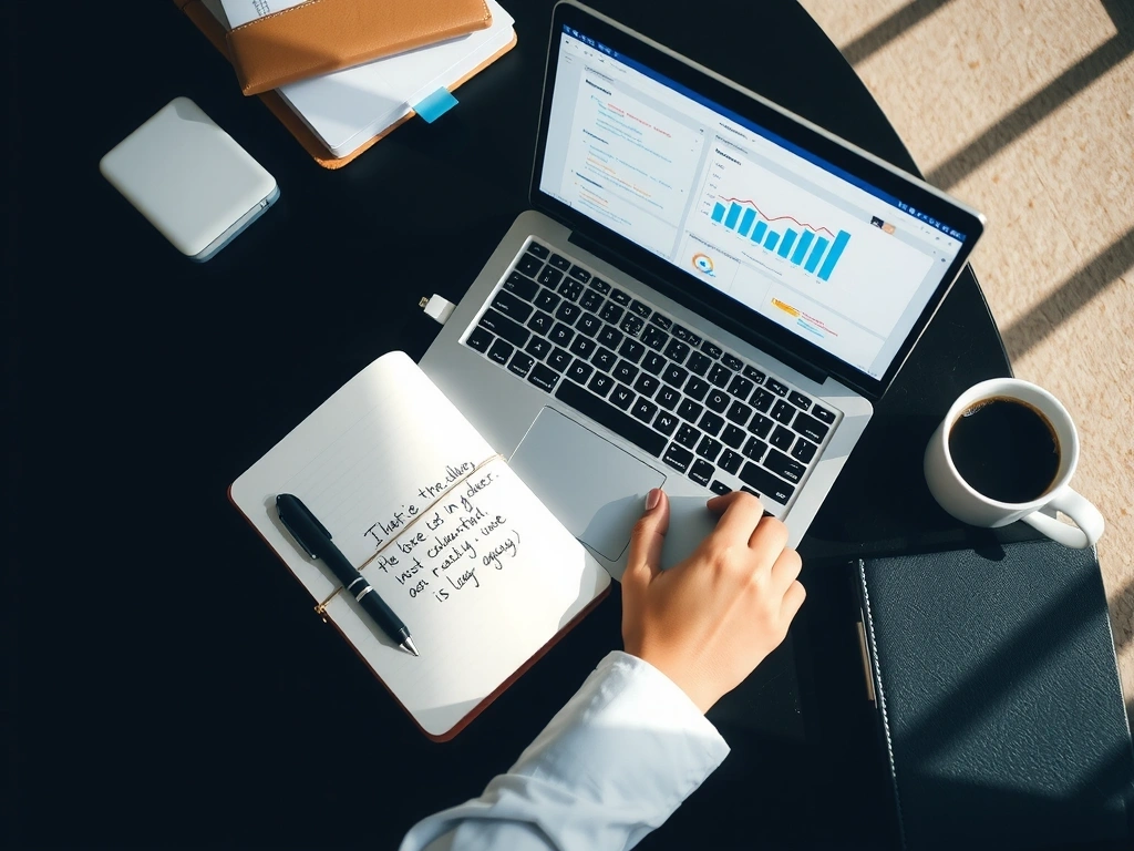 Pracovní stůl agentury s daty a poznámkami