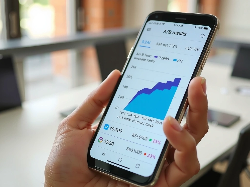 Výsledky A/B testu na mobilním zařízení